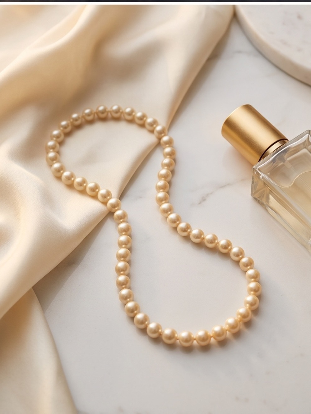 Classic Cream Pearl Necklace - Elegant Women's Jewelry